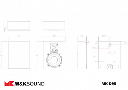 Настенная акустическая система Miller&Kreisel D95. Цвет: Матовый серый [Grey Satin/Grey Cloth]