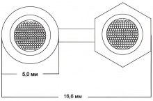 Готовый акустический кабель Van den Hul The Goldwater 2х2,5м с разъемами "банан". Цвет: золотистый