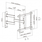 Кронштейн настенный выдвижной Exell EXi-X5044