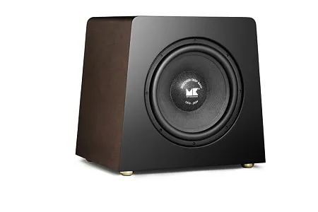 Активный сабвуфер M&K Sound V12+ Anniversary Volkswoofer. Цвет: Матовый черный/шпон дерева Активный сабвуфер M&K Sound V12+ Anniversary Volkswoofer. Цвет: Матовый черный/шпон дерева