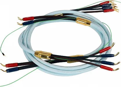 Акустический кабель  Van den Hul Mounted set 3T The Cloud SE. 4 метра пара. Разъем BERRI bi-amping  (4-4) Цвет: золотой