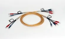 Акустический кабель  Van den Hul Mounted set 3T The Air. 2 метра пара. Разъем BERRI bi-wiring (2-4) Цвет: золотой