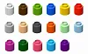 Элемент конструктора одиночный цветной Ботзис (Botzees Color Blocks) 8 (светло-голубой)