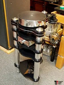 Стойка Transrotor RONDINO NERO FMD Черный акрил и полированный алюминий