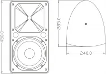 2-полосная акустическая система FDB ES108WT (цвет белый)